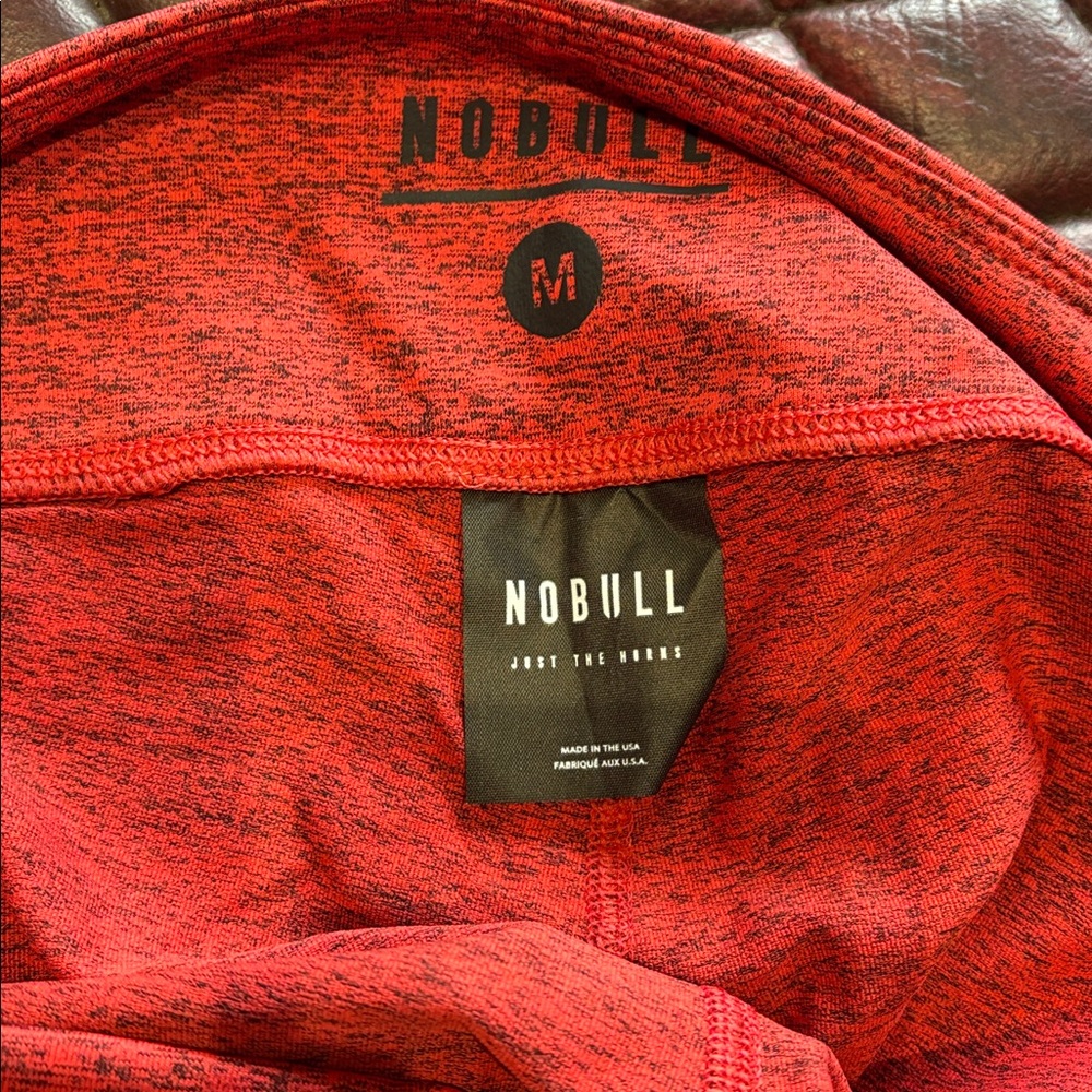 NOBULL Women's Heathered Red Athletic Shorts - Picture 3 of 3